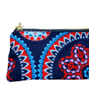 Handgemaakte etui met rits - rood/roze/blauw