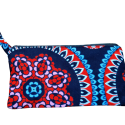 Handgemaakte etui met rits - rood/roze/blauw