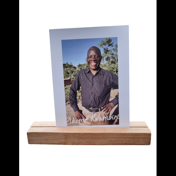 Handgemaakte houten fotohouder - groot zonder tekst