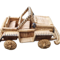 Handgemaakte rieten auto