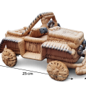 Handgemaakte rieten auto
