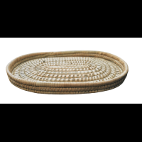 Ovale gevlochten decoratieschaal