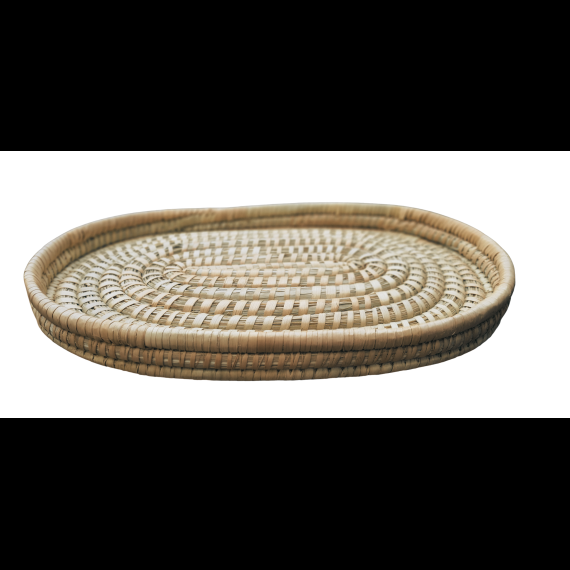 Ovale gevlochten decoratieschaal