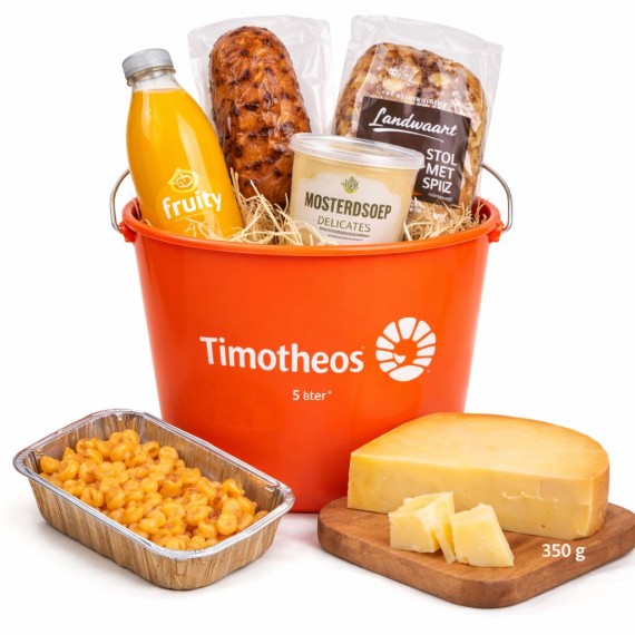 Boodschappen-emmer (5 liter) vol heerlijke kwaliteitsproducten.