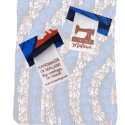 Handgemaakte stoffen tas - blauw/rood/wit